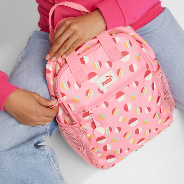 Summer Camp Youth Backpack, Fast Pink-AOP, large-ZAF