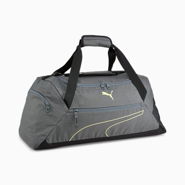 Bolso deportivo mediano Fundamentals, Mineral Gray-Lime Sheen, large-ARG