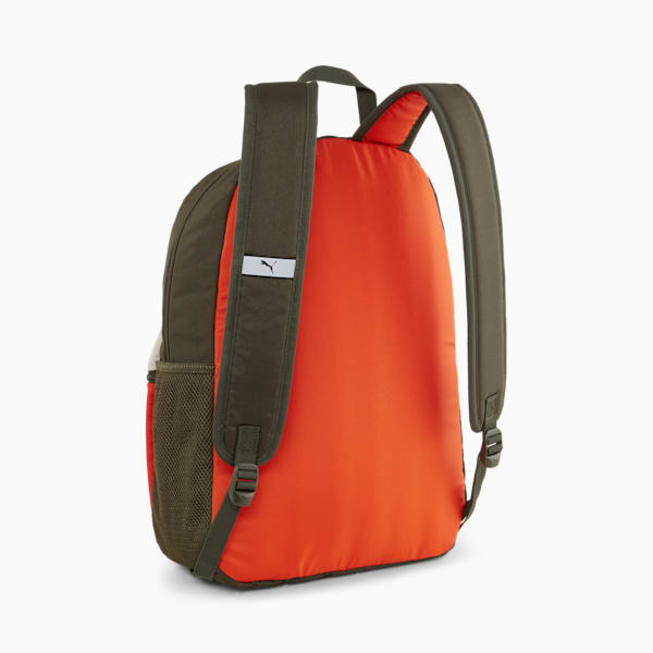 PUMA Phase Colorblock Backpack, Dark Olive-Redmazing-Desert Dust, large-ZAF