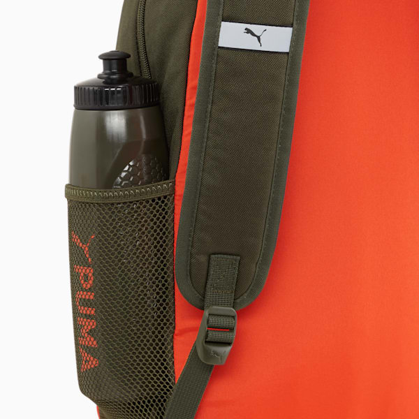 PUMA Phase Colorblock Backpack, Dark Olive-Redmazing-Desert Dust, large-ZAF