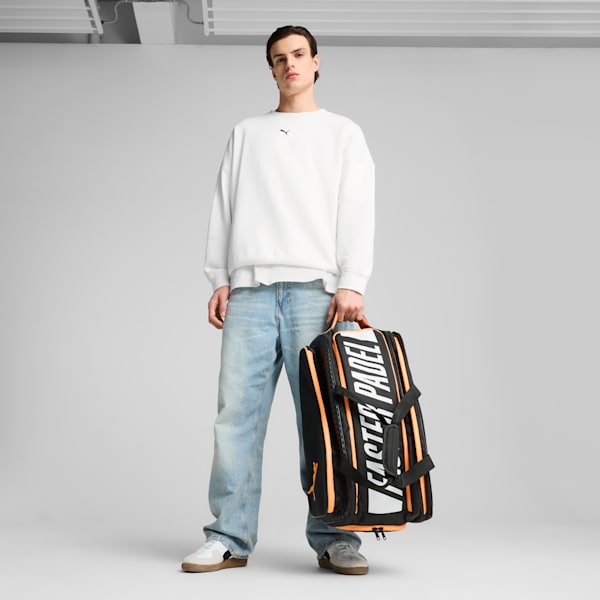 NOVA ELITE Padel Bag, PUMA Black-PUMA White-Heat Fire, large-ZAF