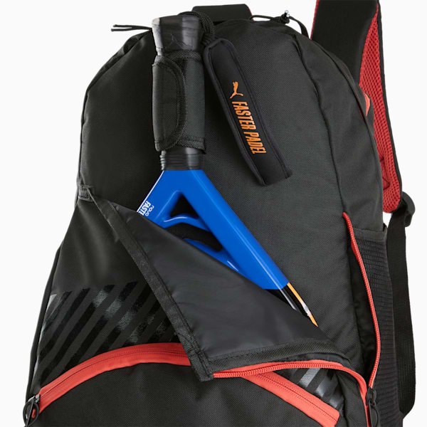 NOVA ELITE padel backpack, Puma Black-Active Red-Puma White, large-MEX