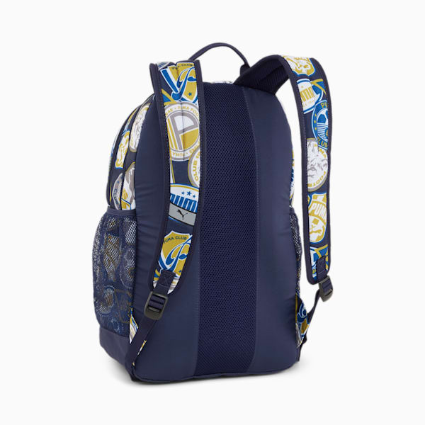 PUMA Academy Backpack, PUMA Navy-Soccer Badges AOP, large-ZAF