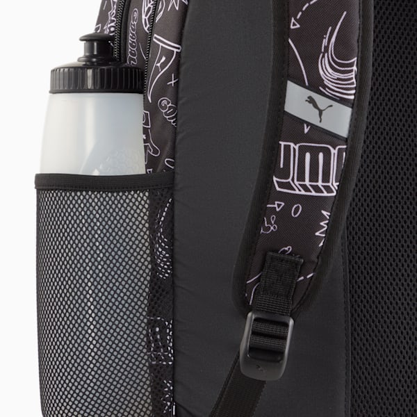 PUMA Academy Backpack, PUMA Black-B&W Graphic AOP, large-ZAF