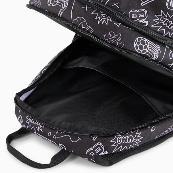 Mochila PUMA Academy, PUMA Black-B&W Graphic AOP, large-ARG