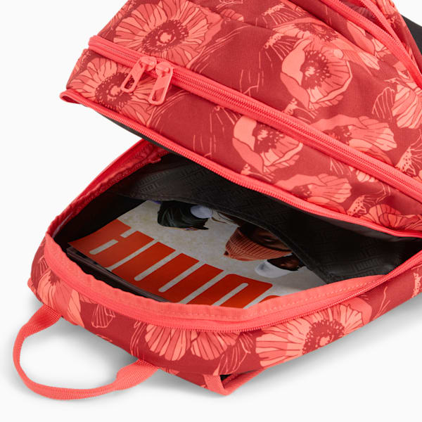 Mochila PUMA Academy, Intense Red-Floral AOP, large-ARG