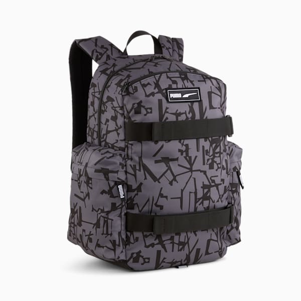 PUMA Deck Backpack, PUMA Black-Scratch Print AOP, large-ZAF