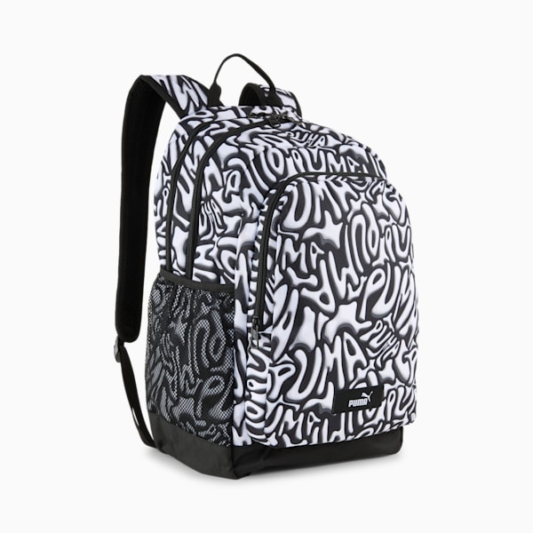 PUMA Academy 29L All-Over Print Backpack, PUMA Black-Grafiti AOP, large-ZAF