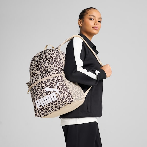 Mochila estampada PUMA Phase, Toasted Almond-Animal-AOP, large-MEX