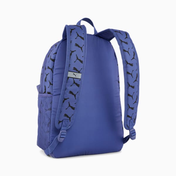 PUMA Phase All-Over Print 22L Backpack, Blue Crystal-Puma Logo AOP, large-ZAF