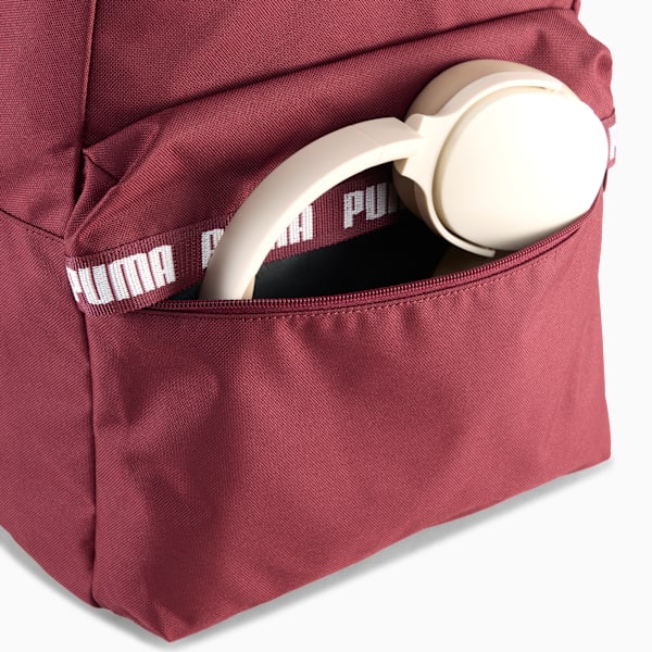 PUMA Phase Tape Backpack, Ruby Shimmer, large-ZAF