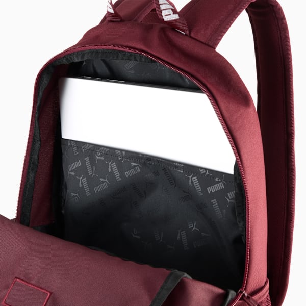 PUMA Phase Tape Backpack, Ruby Shimmer, large-ZAF