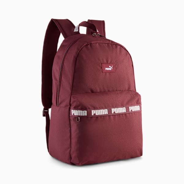 PUMA Phase Tape Backpack, Ruby Shimmer, large-ZAF