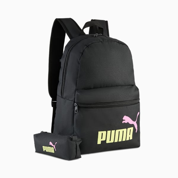 PUMA Phase Backpack Set, PUMA Black-Fizzy Light, large-ZAF