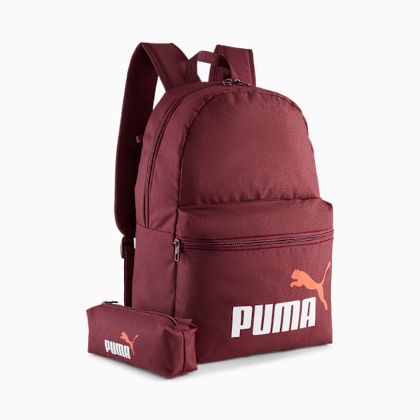 PUMA Phase Backpack Set, Ruby Shimmer-Glowing Red, large-ZAF