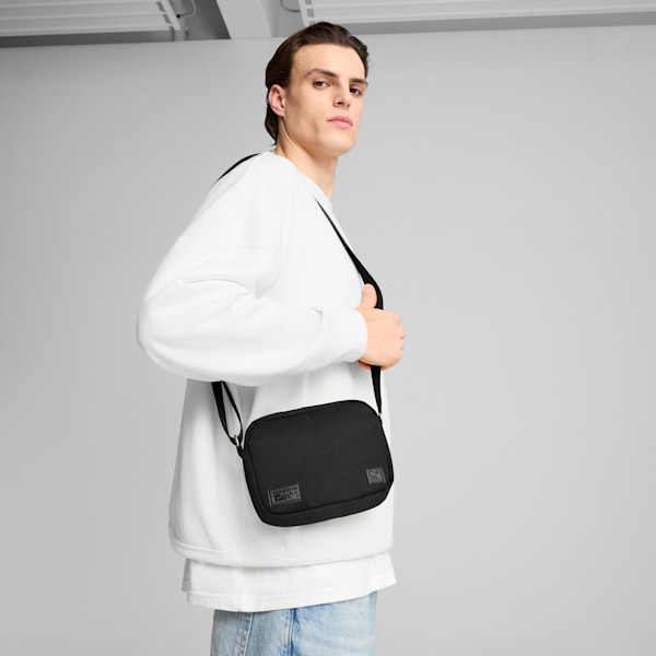 Porsche Legacy 2L Small Crossbody Bag, PUMA Black, large-ZAF