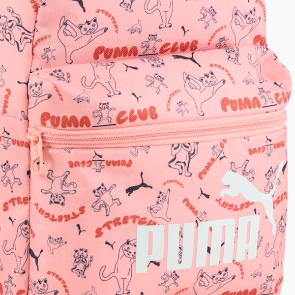 PUMA Phase Small 13L Backpack, Pink Fruit-Stretchy Cat AOP, large-ZAF