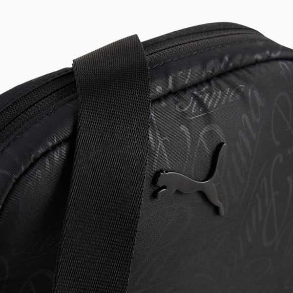 Pop 1L Crossbody Bag Women, PUMA Black-Script AOP, large-ZAF