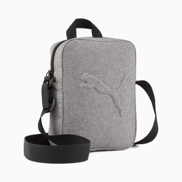 PUMA Buzz Heather Portable Bag, Medium Gray Heather, large-ZAF