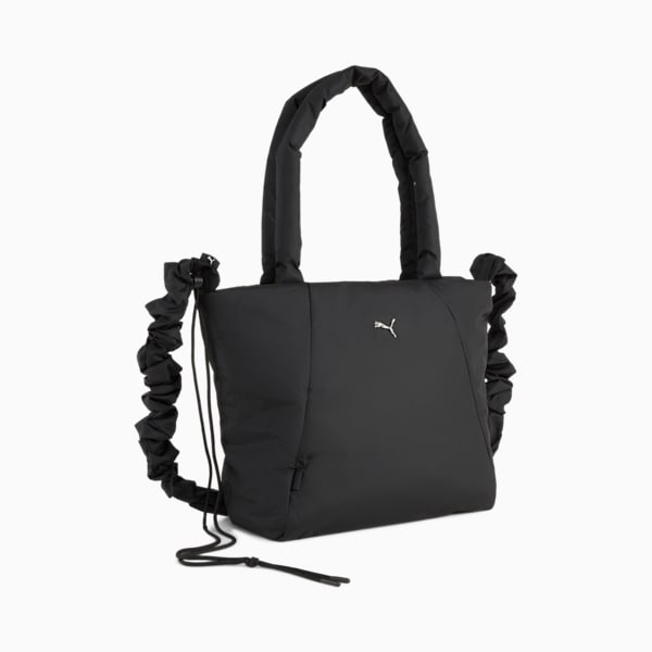 Bolso shopper pequeño holgado para mujer, PUMA Black, large-MEX