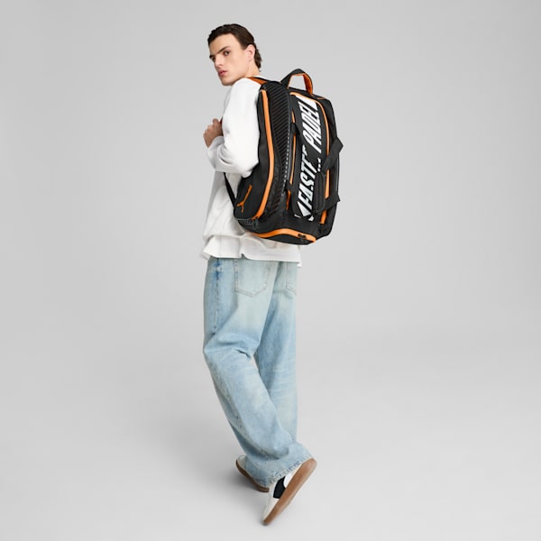 NOVA ELITE Small 73L Padel Bag, PUMA Black-PUMA White-Heat Fire, large-ZAF
