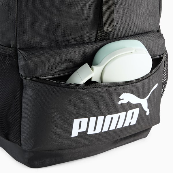 Phase Hooded 20L Backpack Youth, PUMA Black, large-ZAF