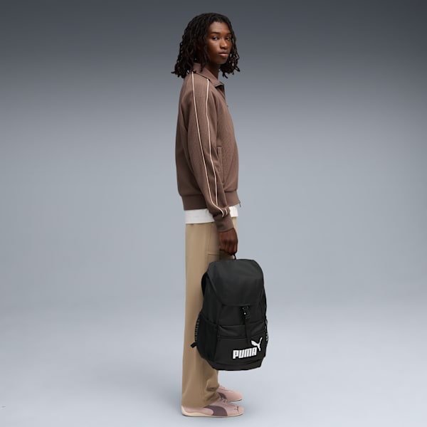 Phase Hooded 20L Backpack Youth, PUMA Black, large-ZAF