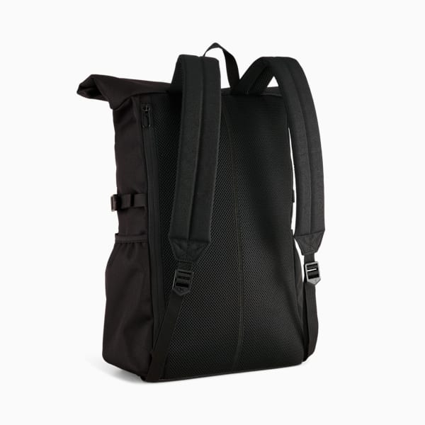 Essentials 20L Roll-Top Backpack Youth, PUMA Black, large-ZAF
