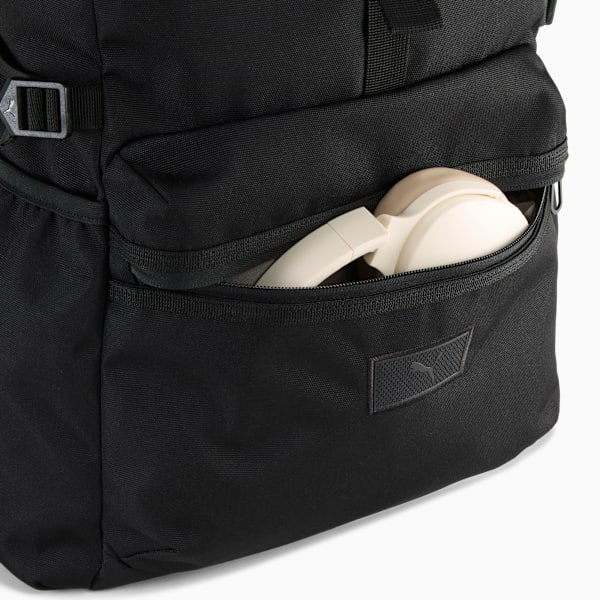 Essentials 20L Roll-Top Backpack Youth, PUMA Black, large-ZAF
