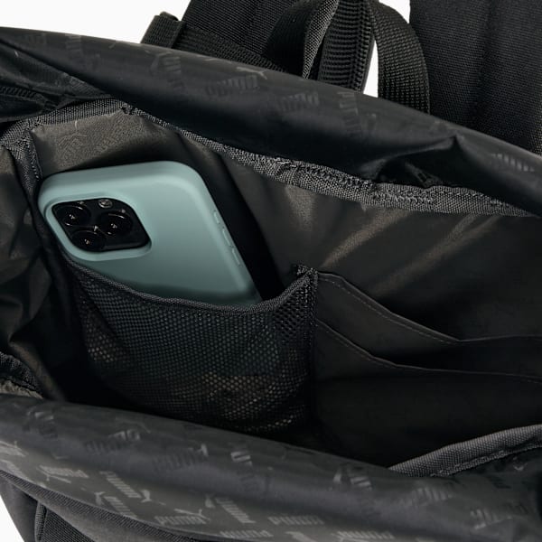 Essentials 20L Roll-Top Backpack Youth, PUMA Black, large-ZAF