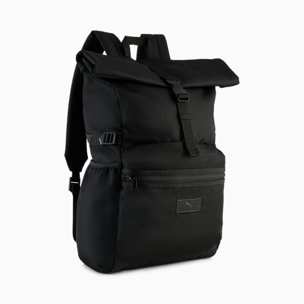 Essentials 20L Roll-Top Backpack Youth, PUMA Black, large-ZAF