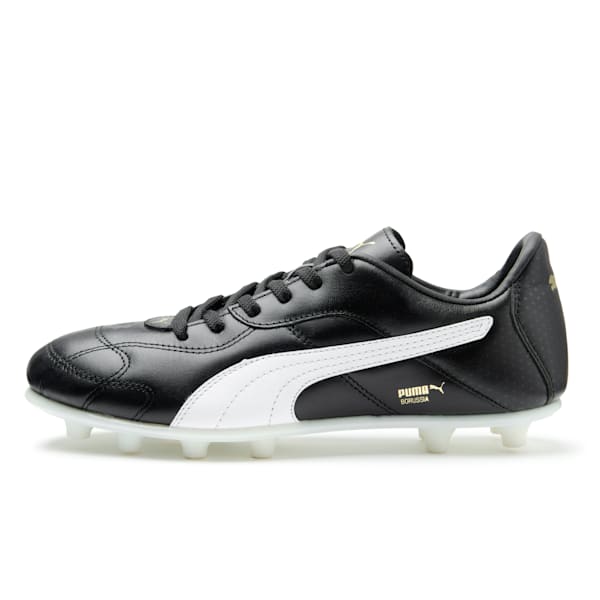 Botines de Fútbol Borussia FG, Puma Black-Puma White-Gold, large-ARG