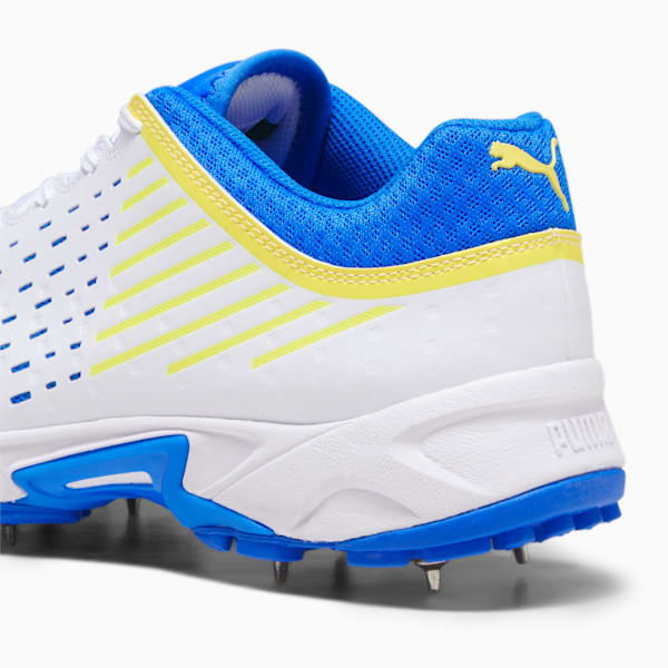 Spike 22.1 Men's Cricket Shoes, PUMA White-Ultra Blue-Yellow Blaze, large-ZAF