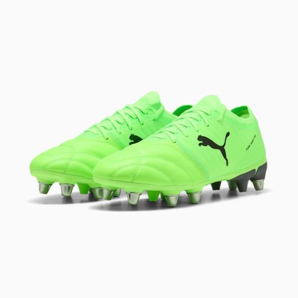 Avant Pro Men's Rugby Boots, Green Glare-PUMA Black-Galactic Gray, large-ZAF