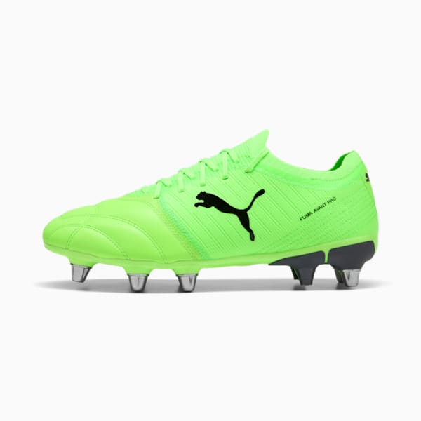 Avant Pro Men's Rugby Boots, Green Glare-PUMA Black-Galactic Gray, large-ZAF