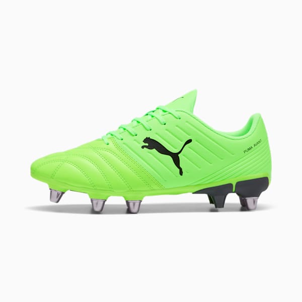 Avant Men's Rugby Boots, Green Glare-PUMA Black-Galactic Gray, large-ZAF