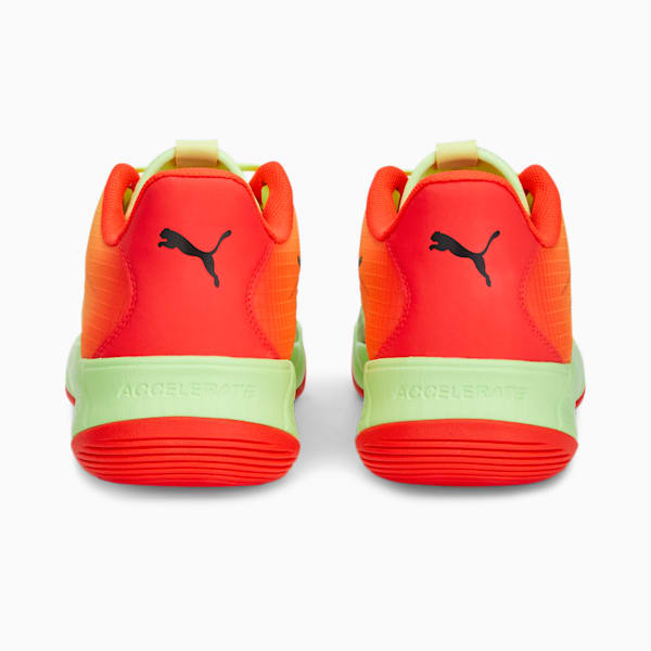 Accelerate Pro II Handball Shoes, Fast Yellow-Red Blast-PUMA Black, large-ZAF