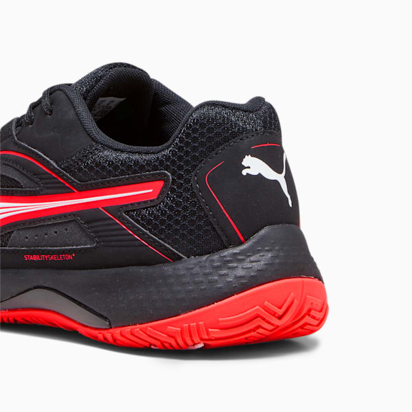 Solarstrike II Indoor Sports Shoes, PUMA Black-Fire Orchid-PUMA White, large-ZAF
