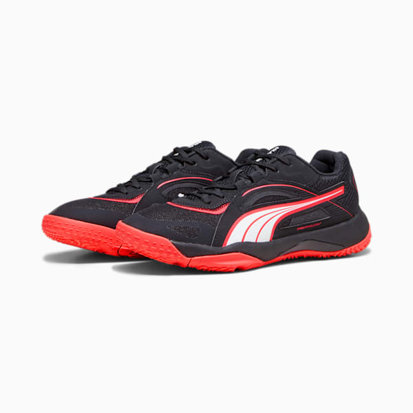 Solarstrike II Indoor Sports Shoes, PUMA Black-Fire Orchid-PUMA White, large-ZAF