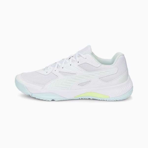 Solarflash II Indoor Sports Shoes, Puma White-Nitro Blue-Fizzy Light, large-ZAF