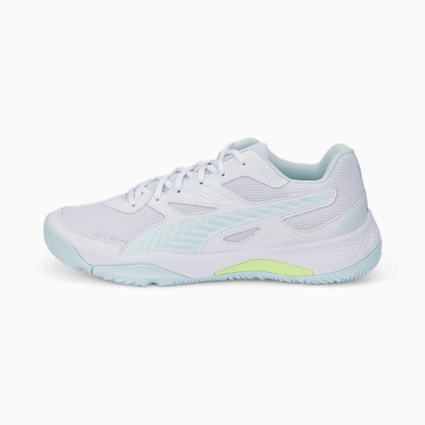 Solarflash II Indoor Sports Shoes, Puma White-Nitro Blue-Fizzy Light, large-ZAF