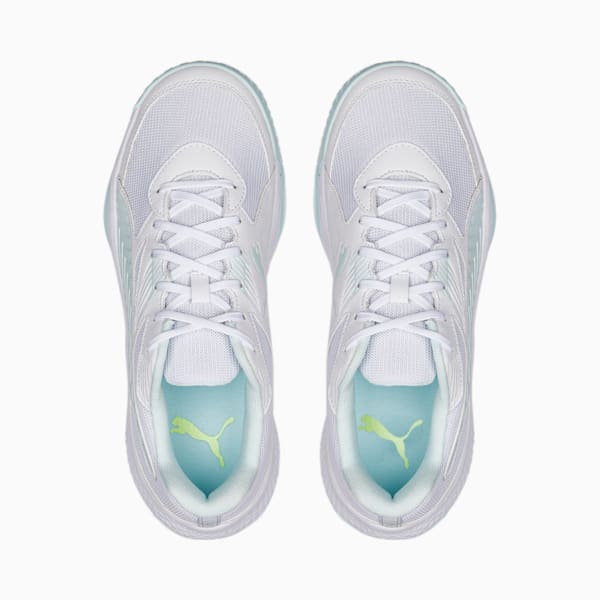 Solarflash II Indoor Sports Shoes, Puma White-Nitro Blue-Fizzy Light, large-ZAF