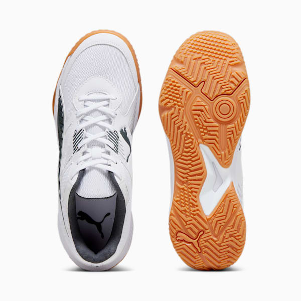 Solarflash II Indoor Sports Shoes, PUMA White-Shadow Gray-Gum, large-ZAF