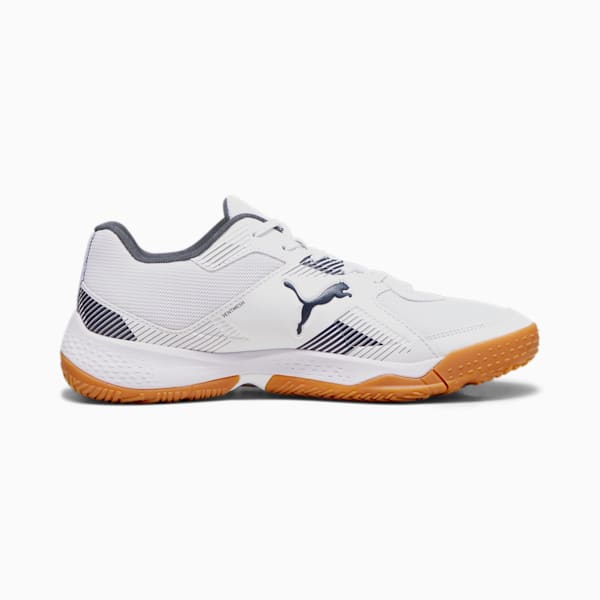 Solarflash II Indoor Sports Shoes, PUMA White-Shadow Gray-Gum, large-ZAF