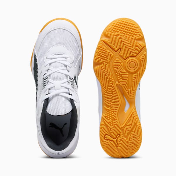Solarflash II Indoor Sports Shoes Youth, PUMA White-Shadow Gray-Gum, large-ZAF