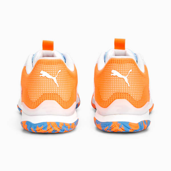 Solarattack RCT Padel Shoes, PUMA White-Ultra Orange-Team Light Blue, large-ZAF