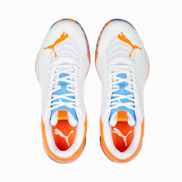 Solarattack RCT Padel Shoes, PUMA White-Ultra Orange-Team Light Blue, large-ZAF