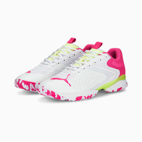 Solarattack RCT Padel Shoes, PUMA White-Ravish-Fast Yellow, large-ZAF