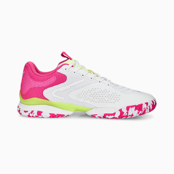 Solarattack RCT Padel Shoes, PUMA White-Ravish-Fast Yellow, large-ZAF