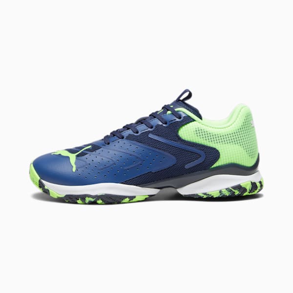 Solarattack RCT Padel Shoes, PUMA Navy-Fast Yellow-Puma White, large-ZAF